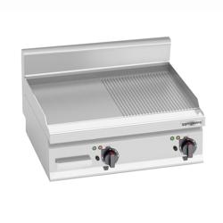Commercial Electric Griddle - 8.0kW - Smooth/Ribbed Plate (half & half) - Cooking area: 596x430mm