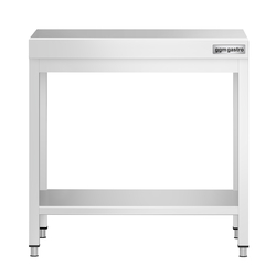 Mesa de trabalho PREMIUM - em Aço Inoxidável  - 0,6 m - com estrutura e prateleira de base