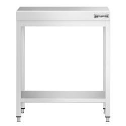 Виробничий стіл PREMIUM з нержавіючої сталі - 600x700 мм - з нижньою полицею, без бортика