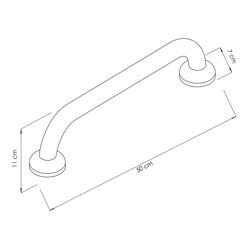 Maniglione di sicurezza - acciaio inox - Lunghezza: 500mm