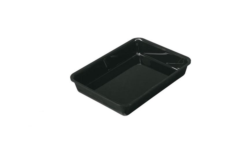 Rechthoekige presentatieschaal - Zwart - BPA-vrij - 265 x 200 x 40 mm | Vleesschaal | Display schaal | Voedselschaal | Dienblad | Schaal | Bereidingsschaal