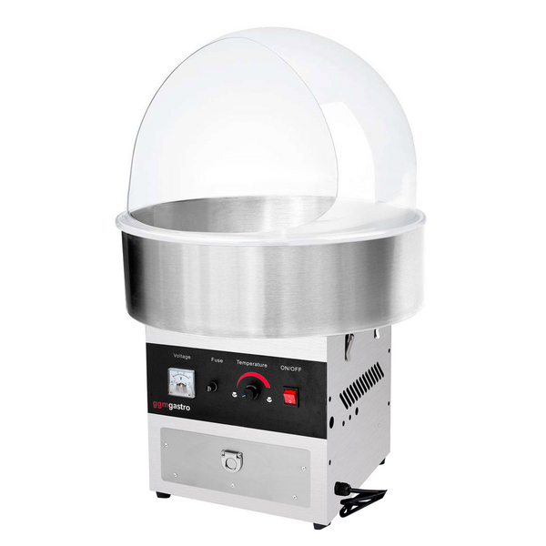 Suikerspinmachine - Ø 520mm - 950 Watt - Roestvrij staal - incl. spuugbescherming