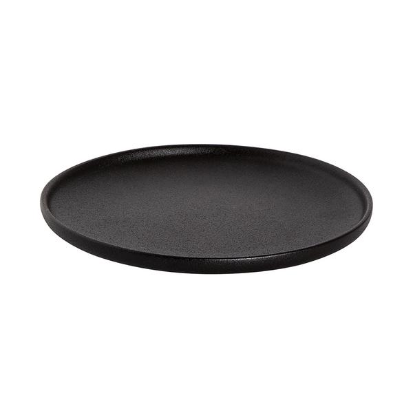 (6 pcs) UNIVERSE | Plate - flat - Porcelain - Ø190mm - Black