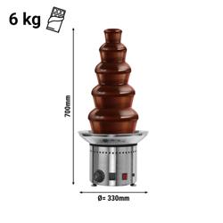 Profesyonel - 5 Katlı Çikolata Şelalesi Makinesi - Kapasite: 6kg - Güç: 280W - Yükseklik: 700mm - Termostatlı