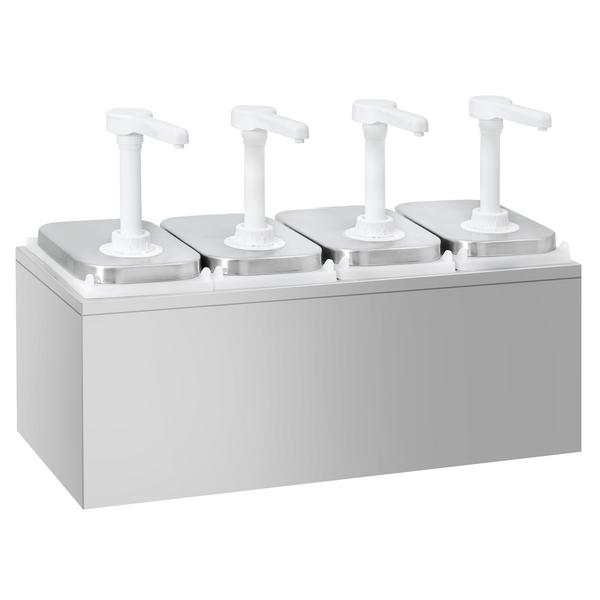 Saucenspender - 4x 2 Liter - inkl. Edelstahlgestell