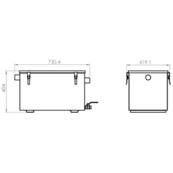 Fettavskiljare - 44 liter | Oljeavskiljare | Fettseparator | Avskiljare | Gastronomi