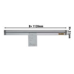 Barra de aluminio para comandas 1017 mm