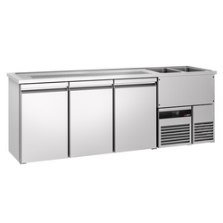 Pivski štand PREMIUM - 2500x700 mm - 3 vrata