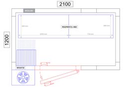 Scaffale in alluminio anodizzato - 1070x1800mm - Profondità: 460mm - con 4 ripiani - Portata: 600kg per ripiano