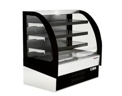 Vitrine murale réfrigérée - Libre-service - 938mm - 274L - avec 3 étagères - arrière fermé - avec rideau de nuit - Noir / Blanc