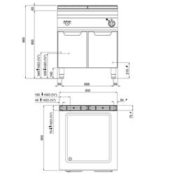 Elektro Bain-Marie - 3,2 kW - 2x GN 1/1+2x GN 1/3