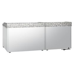 Masă rece pentru pizza PREMIUM - cu blat din granit - 2300x700 mm - cu 5 uși