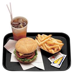 (24 stuks) CAMBRO | Fast Food dienblad - rechthoekig - 345x265mm - hoog profiel - Zwart
