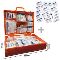 Workplace First Aid Kit – DIN 13169 - Wall-mountable - ABS case - Orange - 400×150×300 mm