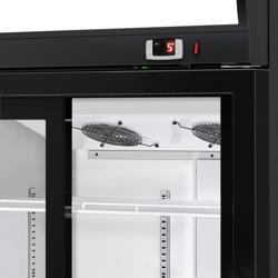 Frigo per bibite - 880 litri - con 2 porte scorrevoli in vetro e display pubblicitario