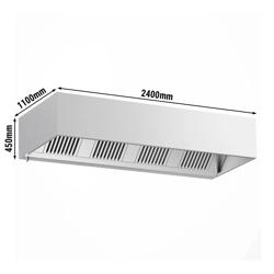 Kutu Tipi Davlumbaz - 2400mm - Alevsavar Filtreli - Aydınlatmalı
