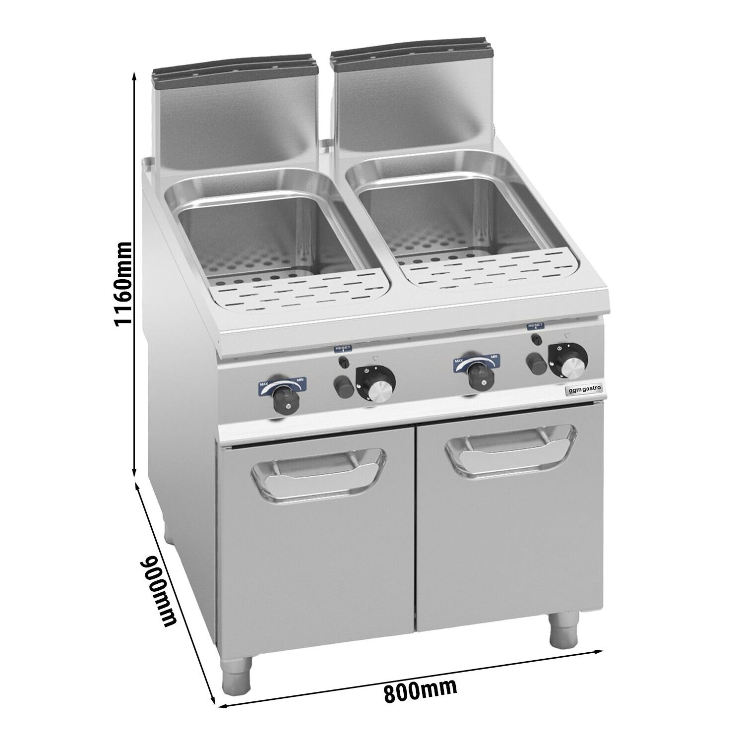Cuiseur à pâtes à gaz – 80 litres – 24 kW