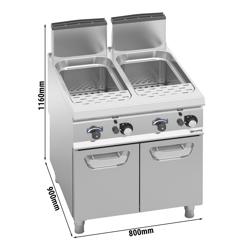 Masina de fiert paste pe gaz - 80 litri - 24kW