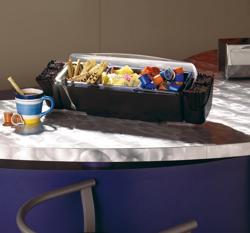 Contenitore Porta Condimenti Bar - 3 vaschette GN 1/9 & 2 vaschette GN 1/6 - 4,95L - con coperchio