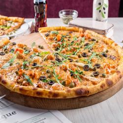 Gasdriven pizzaugn - med chamottesten - 1130x1260 mm - 6 x Ø 34 cm - 1‑däck - 450 °C - Manuell