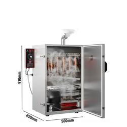 Compact Fumoir électrique professionnel - Commande électronique - avec 4 grilles - 500x450mm