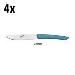 (4 sztuki) BERKEL | Nóż do steków – niebieski petrol – ostrze: 110 mm
