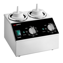 Dispensador de salsa de acero inoxidable - para 2 botellas exprimibles - calentable