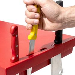 Hakblok met onderstel - Polyethyleen (bladdikte 80mm) - 600x600mm - incl. messenhouder