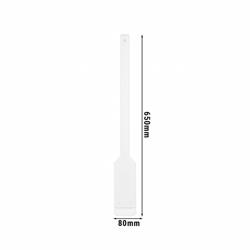 Roerspatel vlak - Polyethyleen - Blad:30x80mm - Lengte:650mm - wit