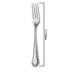 (12 pièces) Fourchette de table Vincenza - 210 mm        
