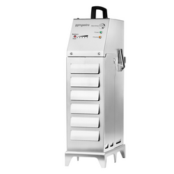 Filtru portabil pentru ulei de prăjit cu baterie - 80 litri/minut - pentru friteuze de 20 de litri și mai mult
