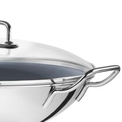 ZWILLING| Wok Pan – Ø 32 cm - Stainless Steel - Ceramic Nonstick - Induction Ready - Glass Lid