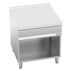 قاعدة محايدة - 800mm - مع درج - 800x900x920mm | ارتفاع العمل: 900 mm - ستانلس ستيل AISI 304 | قواعد مفتوحة | أقدام ستانلس ستيل قابلة للتعديل - متوافق مع سلسلة Paolo 900