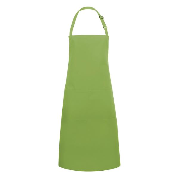 (6 st.) Karlowsky - Haklappsförkläde med ficka Basic - Lime