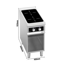 Fogão de indução - 10kW - 2 zonas de cozedura - aberto com base - Bflex Digital - alto desempenho