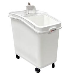 Vozík na mouku - 100 l - polypropylen - pojízdný - s kolečky - s víkem