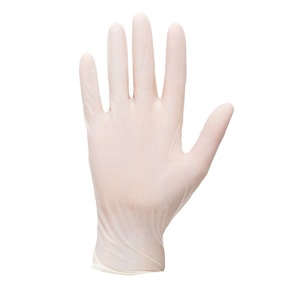 (100 unidades) Guantes desechables de látex - Blanco - Talla: M