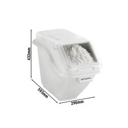 Bac à ingrédients - 20L - Polypropylène (PP) - Blanc - Empilable