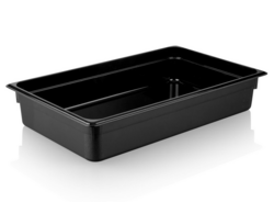 Recipiente GN em policarbonato 1/1 - preto - profundidade 100 mm