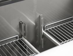 Saladette American Style PREMIUM - 1830mm - 1940 liter - 3 deuren - met RVS deksel voor 18x GN 1/6 - incl. 18x GN-bak 1/6