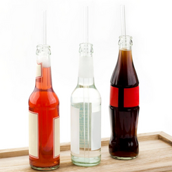 (50 pieces) Glass drinking straws - 30 cm - straight