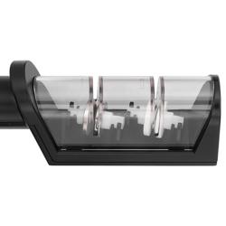 MIYABI | Professional 2-Stage Knife Sharpener – Manual - Diamond & Ceramic Wheels - Black