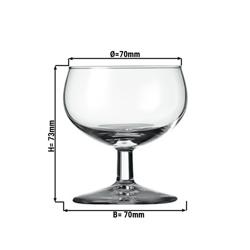 (12 pieces) GILDE | Liqueur Glass Set – 110 ml – Clear – Textured Pattern – Dishwasher Safe
