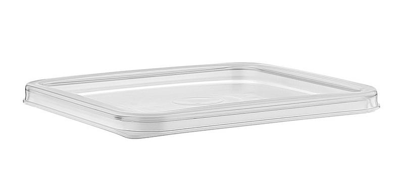 غطاء لحاوية أدوات مائدة - مربّع - بلاستيك - شفاف - 229x230x15 mm - متوافق مع SBGP5 & SBGP7 - حتى 7.6 Liter
