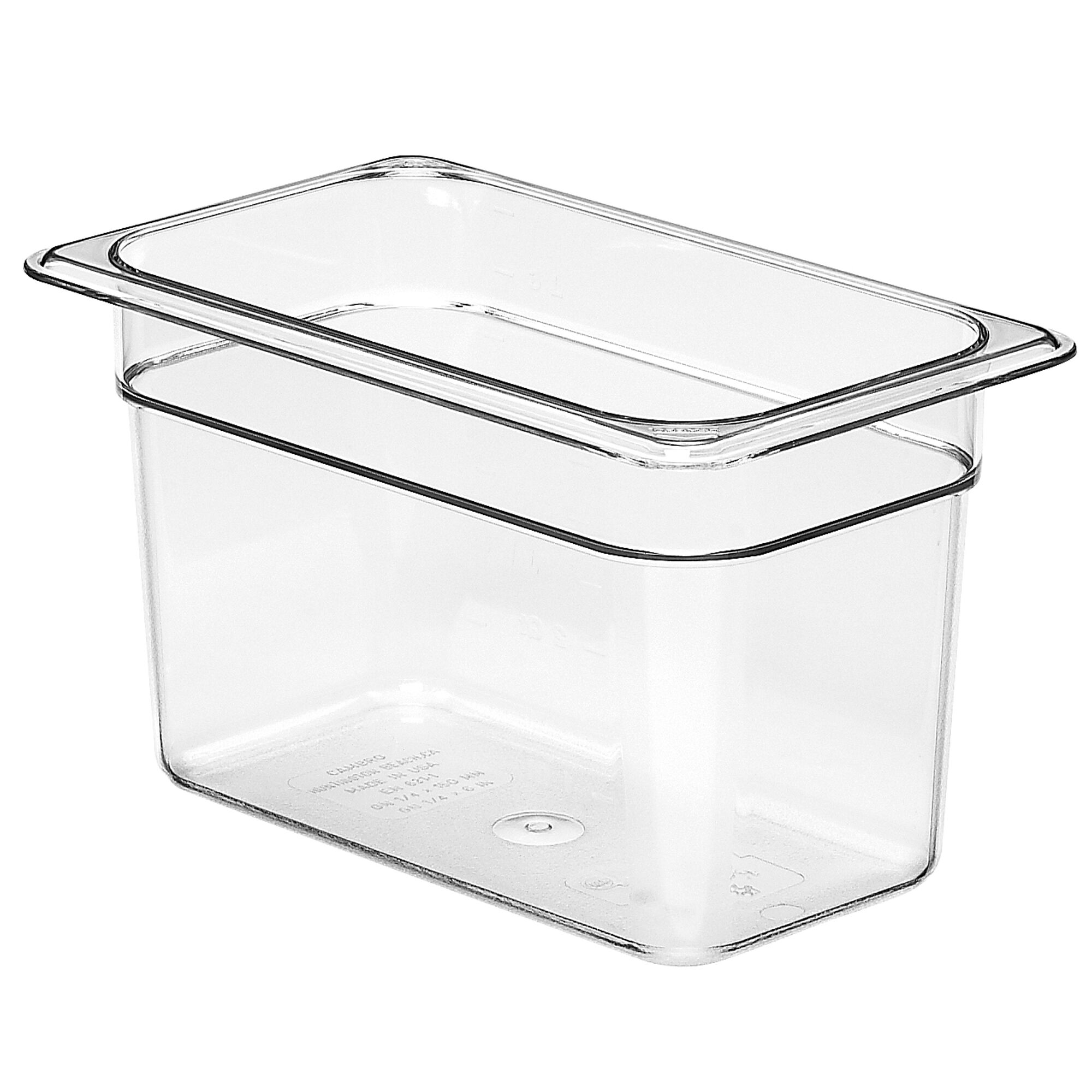 (6 pièces) CAMBRO | Camview® - Bac GN 1/4 en copolymère - Transparent - Hauteur : 150 mm - Sans BPA