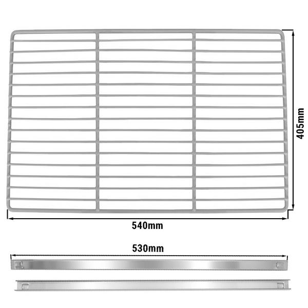 Tragrost med skenor - 540x405 mm - inkl. 2 par skenor - för Biertheken - passar till BRF, BLF