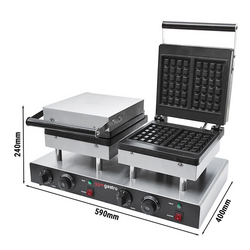 Máquina para hacer gofres - Gofres de Bruselas - Doble