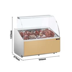 Soğuk Teşhir Dolabı - 944x979mm - 1 kapılı - düz camlı - Dijital termostat - ön panel bej