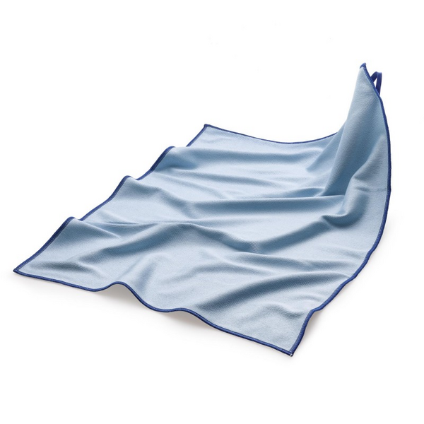 (10 pièces) Chiffon en microfibre de polissage/vaisselle bleu - 50 x 70 cm         