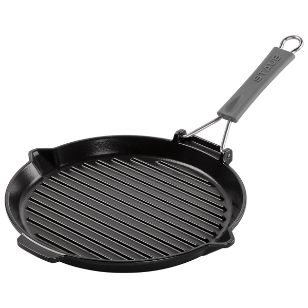 STAUB | GRILLPANNÁK - Grillserpenyő kiöntővel - Ø 280mm - Öntöttvas - Fekete